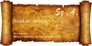 Szalai Arvid névjegykártya